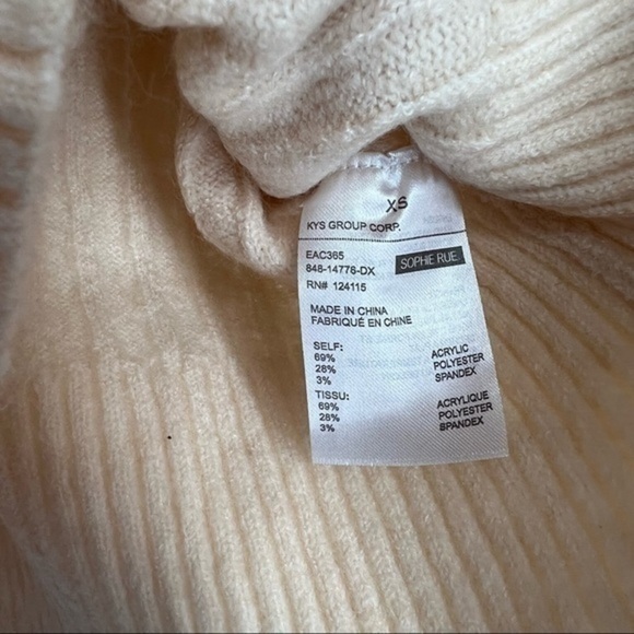 SOPHIE Rue mock turtleneck sweater ribbed Large - Picture 3 of 5